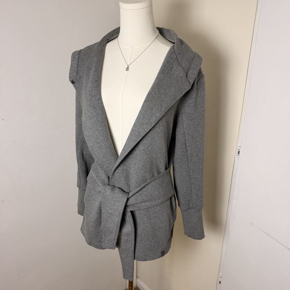 Varley Cove Wrap Hooded Sweatshirt Gray Solid Women's S Long Sleeve